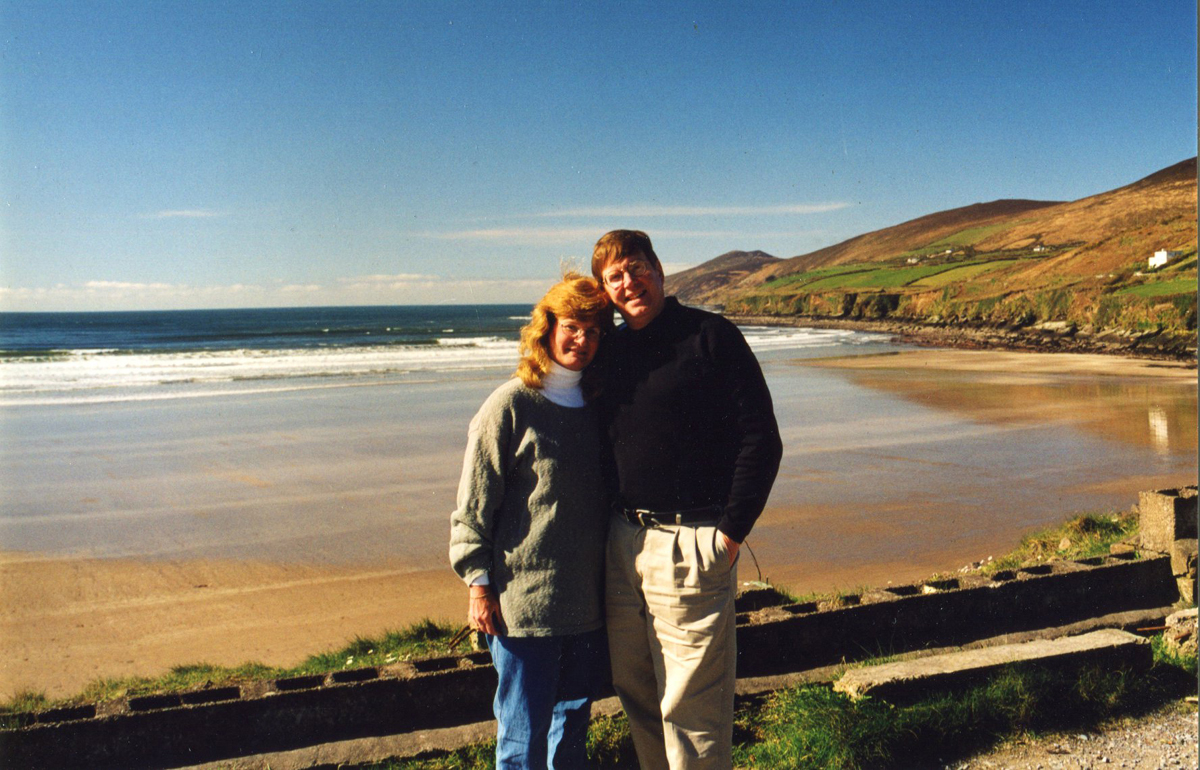 Anita and Dave on Inch Beach, Dingle Peninsula, Ireland